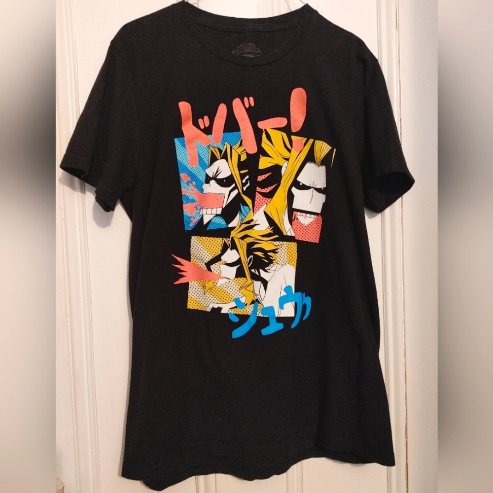 My Hero Academia RARE All Might shirt colorful graphic tee Medium Manga Series